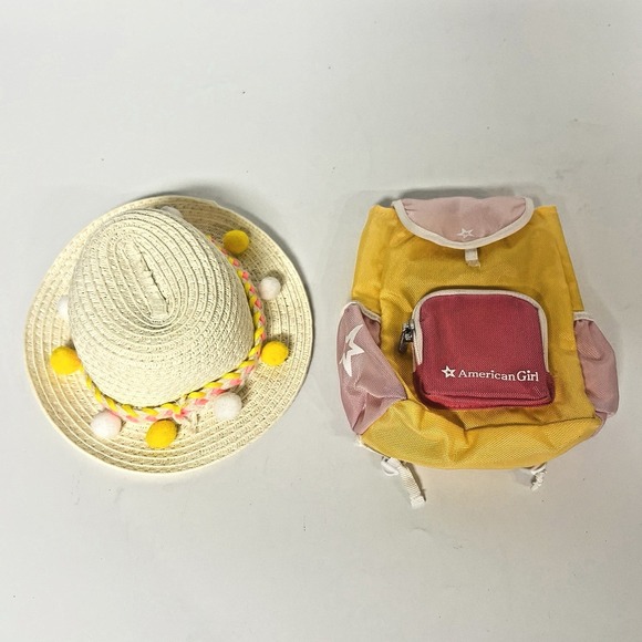 American Girl Other - American Girl School Backpack and hat for 18" Dolls Back to School